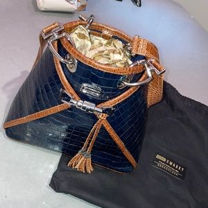 Navy blue luxury backpack